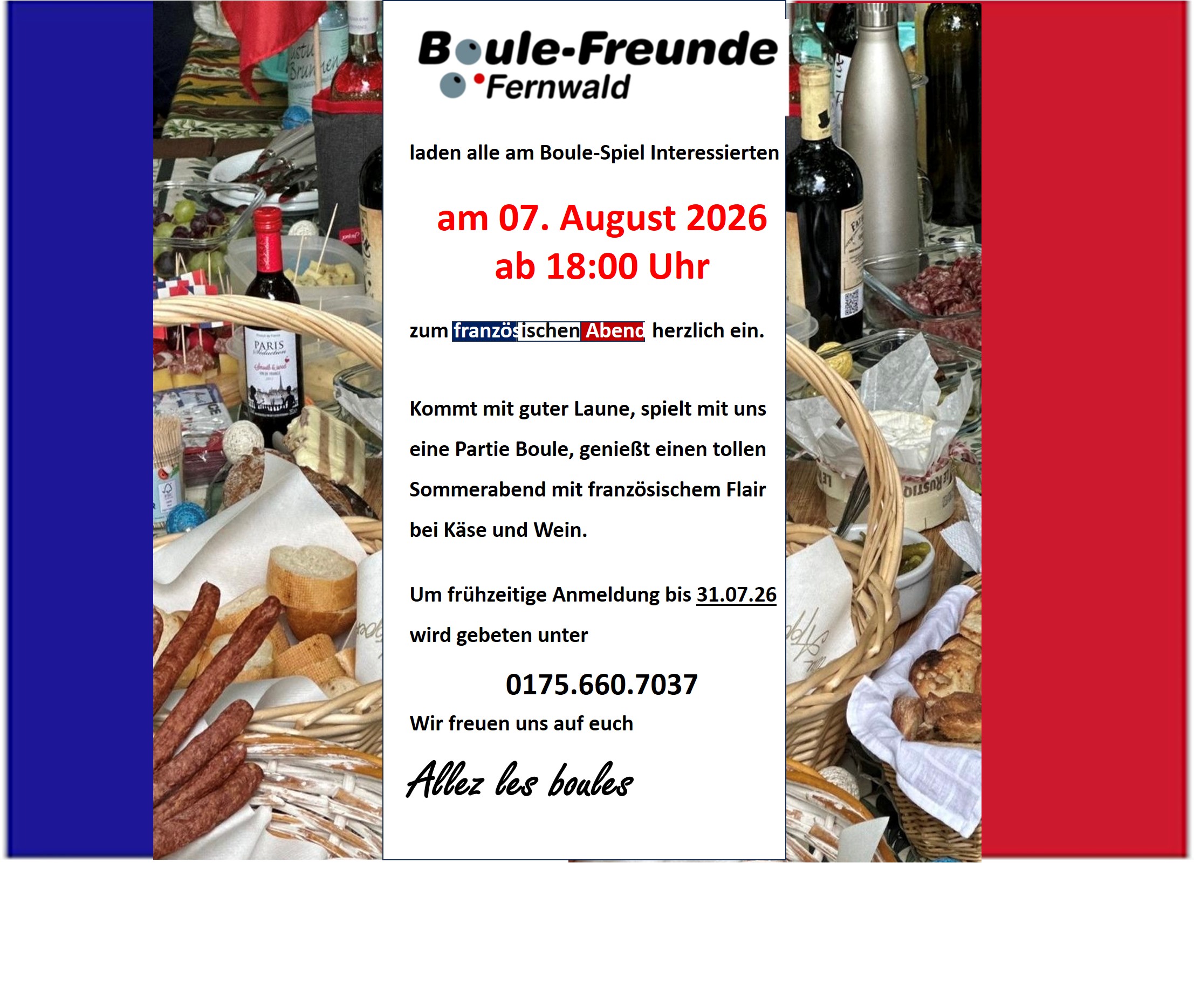 Du betrachtest gerade Französischer Abend bei den Boule-Freunden